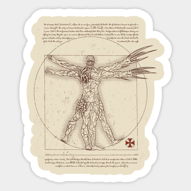 Vitruvian Tyrant Sticker by ddjvigo